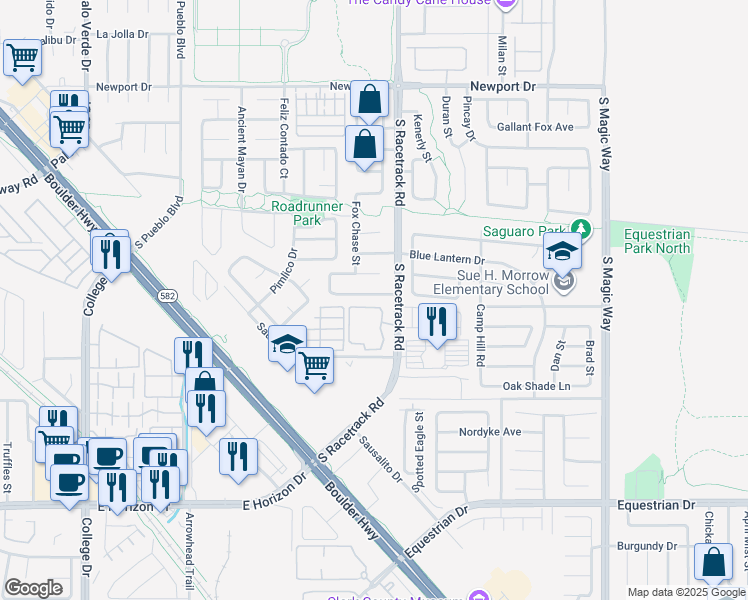 map of restaurants, bars, coffee shops, grocery stores, and more near 991 Trackers Glen Avenue in Henderson
