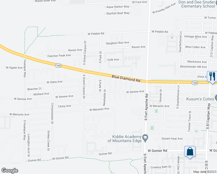 map of restaurants, bars, coffee shops, grocery stores, and more near 9253 Romance Diamond Street in Las Vegas