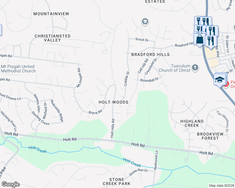 map of restaurants, bars, coffee shops, grocery stores, and more near 900 Kable Circle in Nashville