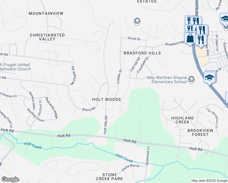map of restaurants, bars, coffee shops, grocery stores, and more near 900 Kable Circle in Nashville