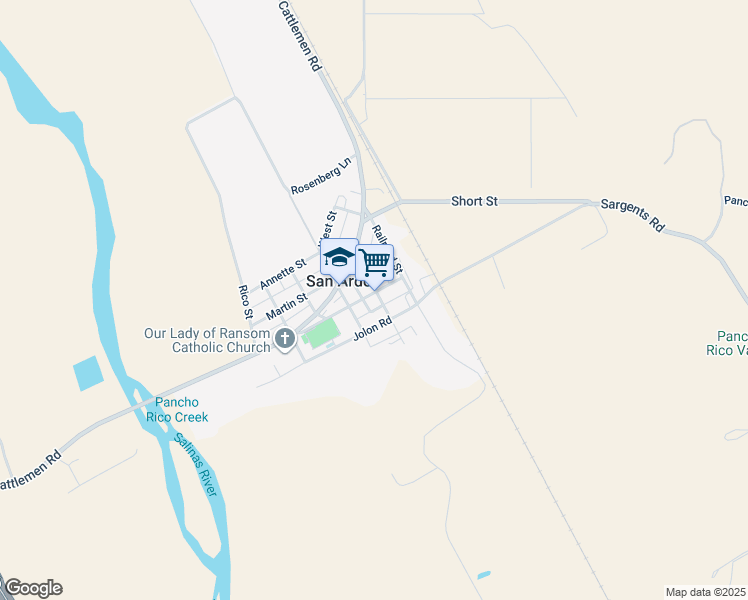 map of restaurants, bars, coffee shops, grocery stores, and more near 62454 Main Street in San Ardo