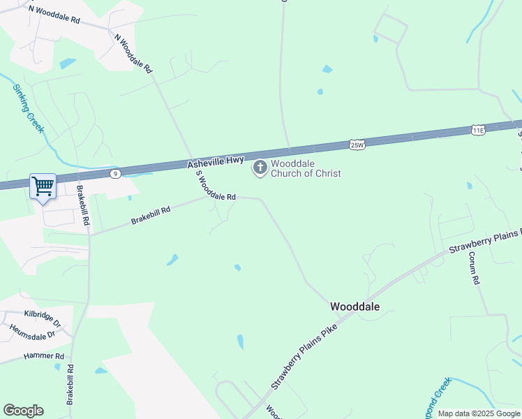 map of restaurants, bars, coffee shops, grocery stores, and more near 313 South Wooddale Road in Knoxville