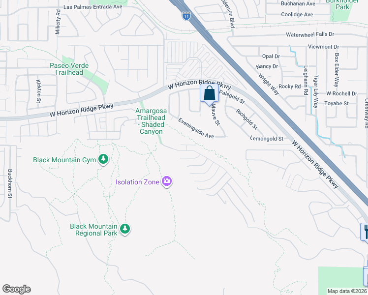 map of restaurants, bars, coffee shops, grocery stores, and more near 198 Shaded Canyon Drive in Henderson