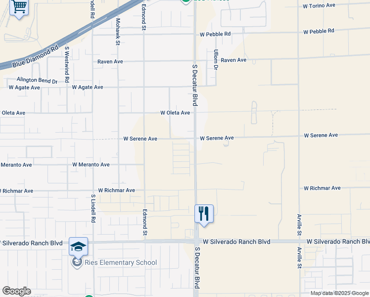 map of restaurants, bars, coffee shops, grocery stores, and more near Chapin Mesa Avenue in Enterprise