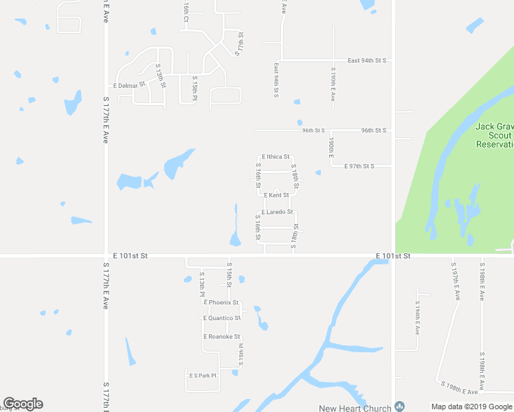 map of restaurants, bars, coffee shops, grocery stores, and more near 1704 East Laredo Street in Broken Arrow