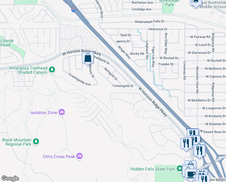 map of restaurants, bars, coffee shops, grocery stores, and more near 374 Island Reef Avenue in Henderson