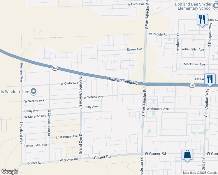 map of restaurants, bars, coffee shops, grocery stores, and more near in Las Vegas