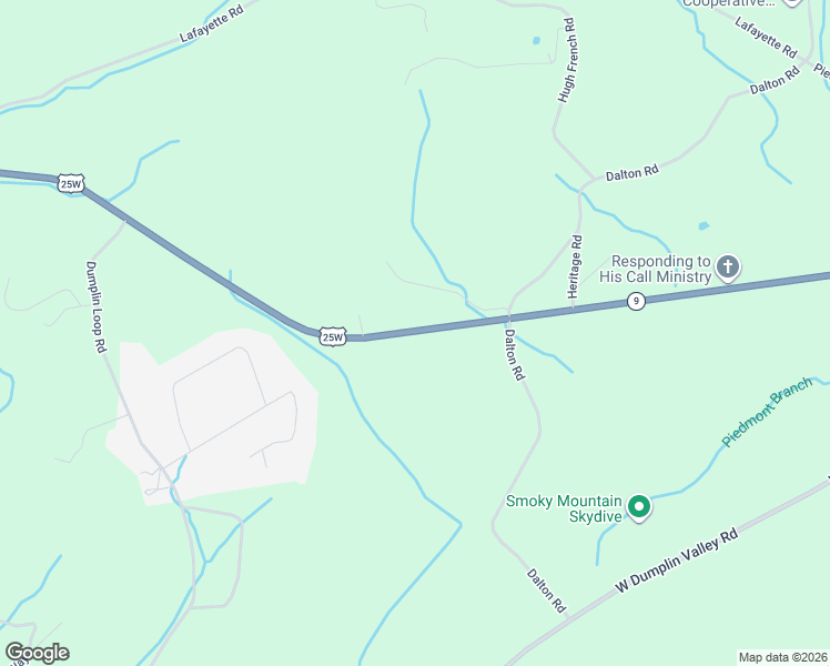 map of restaurants, bars, coffee shops, grocery stores, and more near 1719 West Highway 25 70 in New Market