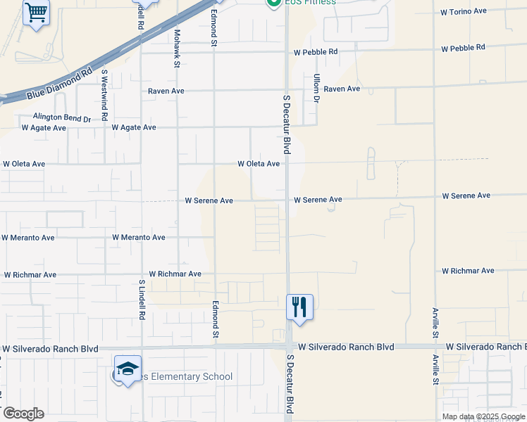 map of restaurants, bars, coffee shops, grocery stores, and more near Chapin Mesa Avenue in Enterprise