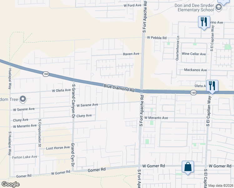map of restaurants, bars, coffee shops, grocery stores, and more near 9273 Blue Agate Street in Las Vegas