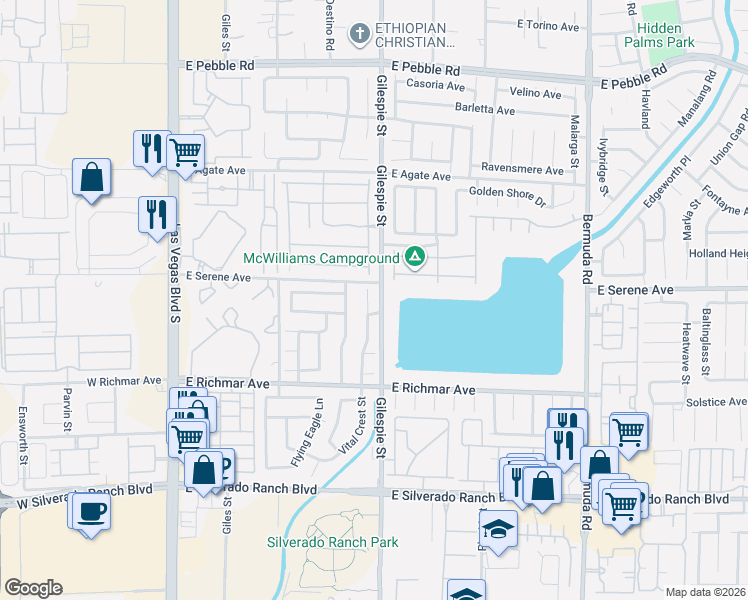 map of restaurants, bars, coffee shops, grocery stores, and more near 9371 Vital Crest Street in Las Vegas
