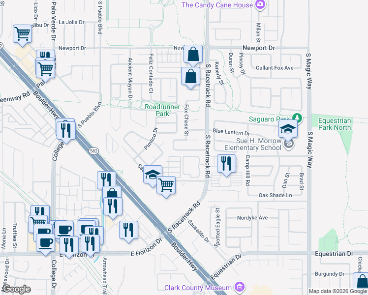 map of restaurants, bars, coffee shops, grocery stores, and more near 695 Telegraph Hill Avenue in Henderson