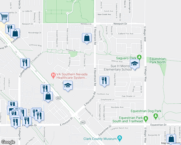 map of restaurants, bars, coffee shops, grocery stores, and more near 987 Trackers Glen Avenue in Henderson
