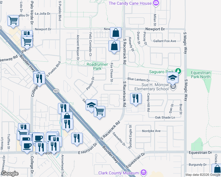 map of restaurants, bars, coffee shops, grocery stores, and more near 695 Telegraph Hill Avenue in Henderson