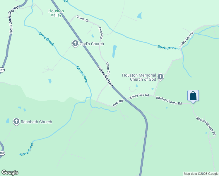 map of restaurants, bars, coffee shops, grocery stores, and more near 10064 Asheville Highway in Greeneville