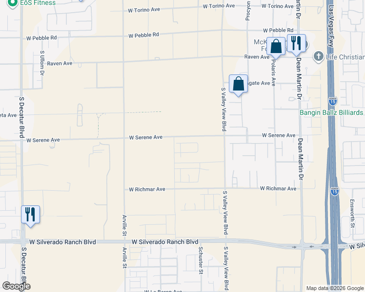 map of restaurants, bars, coffee shops, grocery stores, and more near 4049 Zebra Cactus Avenue in Las Vegas