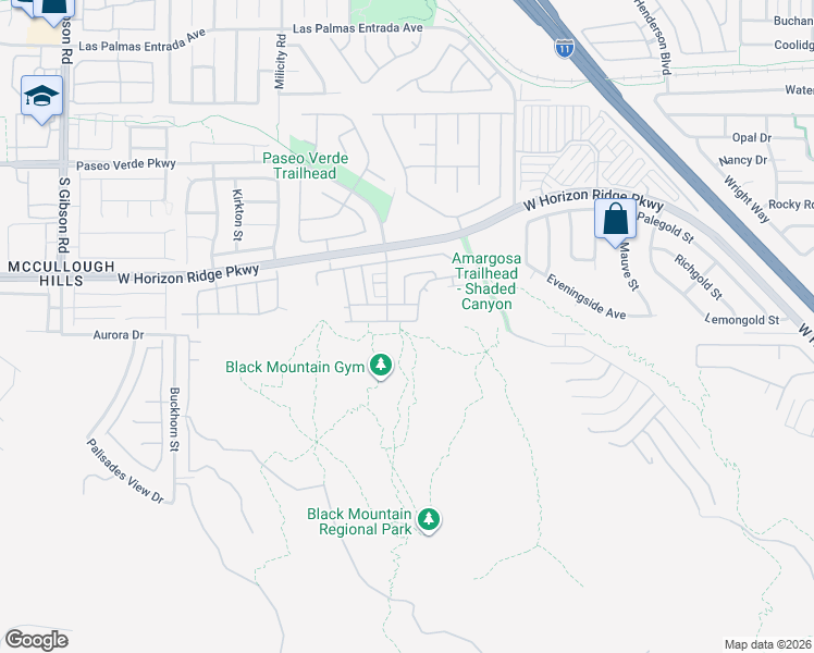 map of restaurants, bars, coffee shops, grocery stores, and more near 683 Value Ridge Avenue in Henderson