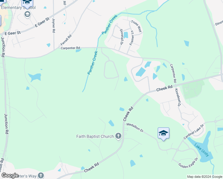map of restaurants, bars, coffee shops, grocery stores, and more near 3505 Mountain Brook Circle in Durham