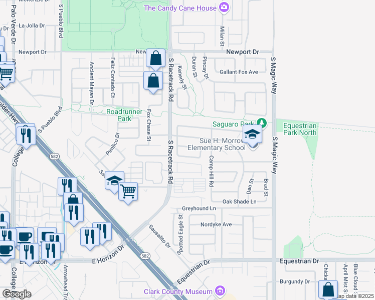 map of restaurants, bars, coffee shops, grocery stores, and more near 1009 Beaver Crest Terrace in Henderson