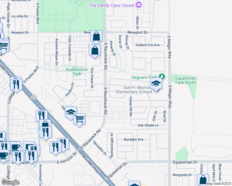 map of restaurants, bars, coffee shops, grocery stores, and more near 1009 Beaver Crest Terrace in Henderson