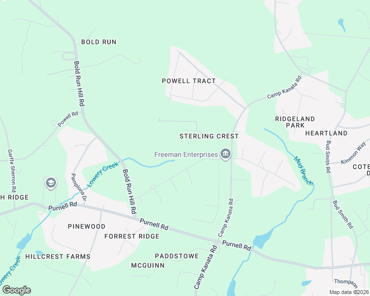 map of restaurants, bars, coffee shops, grocery stores, and more near 12900 Bold Run Hill Road in Wake Forest
