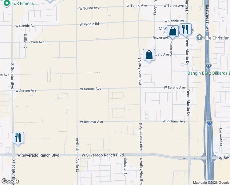 map of restaurants, bars, coffee shops, grocery stores, and more near 4049 Zebra Cactus Avenue in Las Vegas