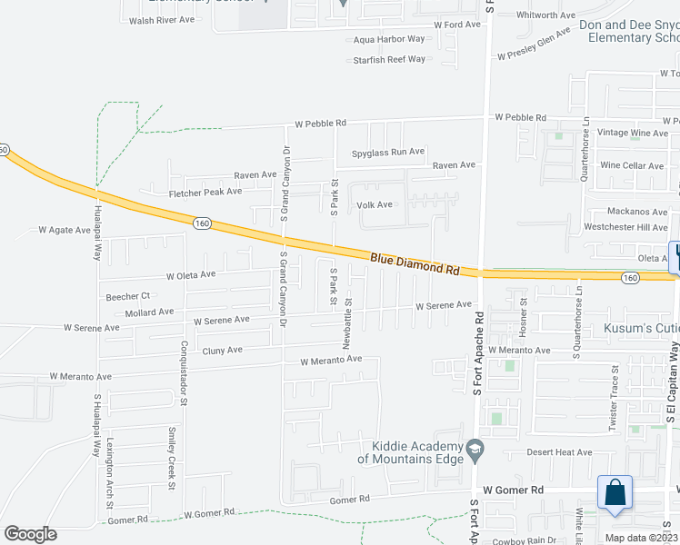 map of restaurants, bars, coffee shops, grocery stores, and more near 9224 South Park Street in Las Vegas