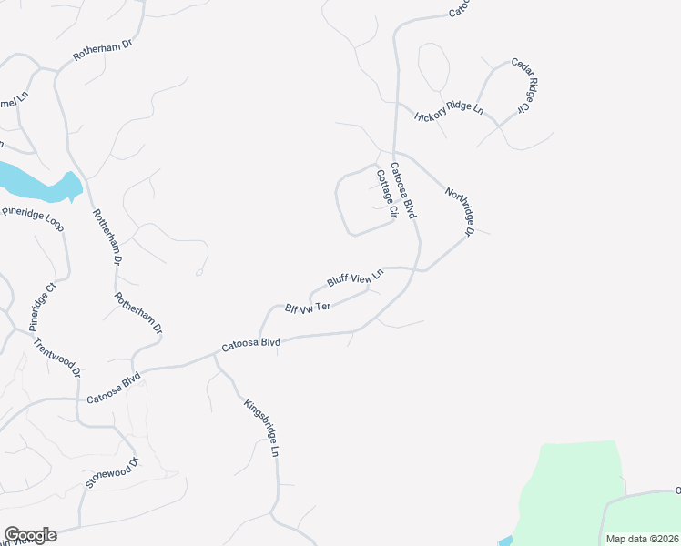 map of restaurants, bars, coffee shops, grocery stores, and more near 30 Bluff View Lane in Crossville