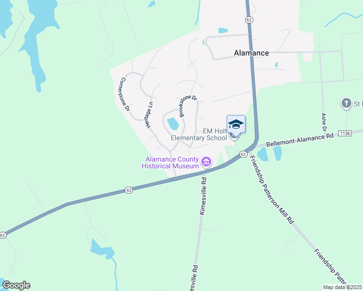 map of restaurants, bars, coffee shops, grocery stores, and more near 4607 Freedom Drive in Burlington