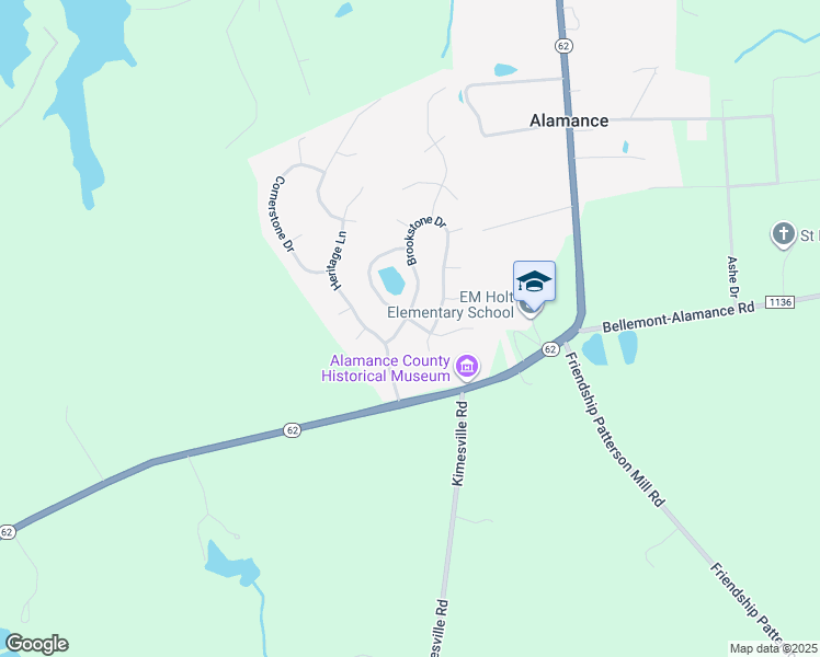 map of restaurants, bars, coffee shops, grocery stores, and more near 4607 Freedom Drive in Burlington