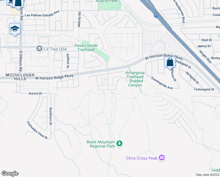 map of restaurants, bars, coffee shops, grocery stores, and more near 694 Value Ridge Avenue in Henderson