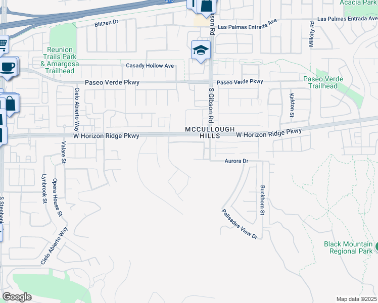 map of restaurants, bars, coffee shops, grocery stores, and more near 210 Abbey Hill Street in Henderson