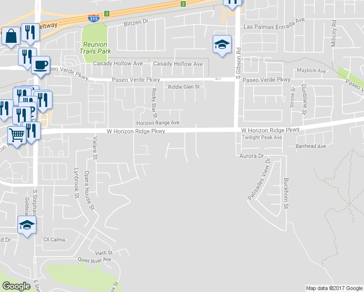 map of restaurants, bars, coffee shops, grocery stores, and more near 225 Palmetto Pointe Drive in Henderson