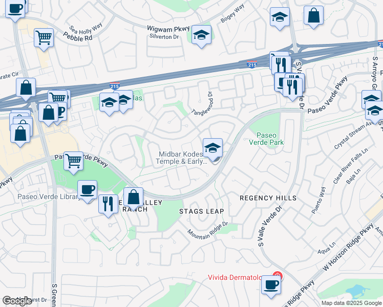 map of restaurants, bars, coffee shops, grocery stores, and more near 1976 Flagstone Ranch Lane in Henderson