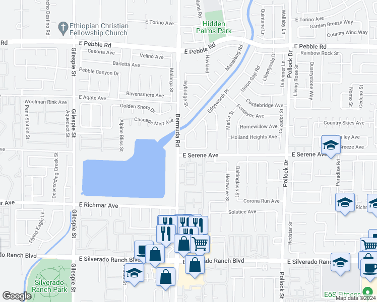 map of restaurants, bars, coffee shops, grocery stores, and more near 429 Wendover Hills Avenue in Las Vegas