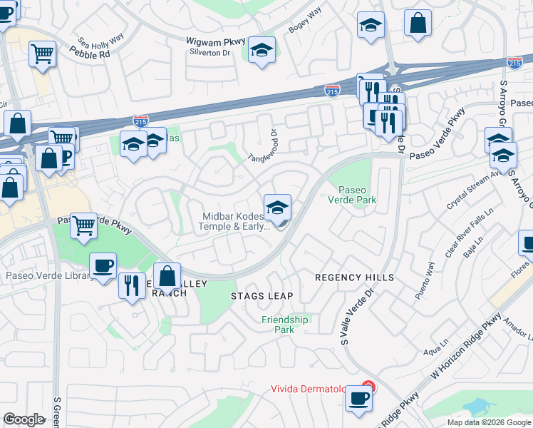 map of restaurants, bars, coffee shops, grocery stores, and more near 1975 Flagstone Ranch Lane in Henderson