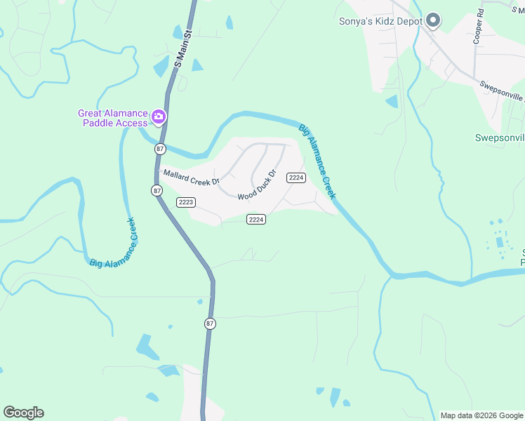 map of restaurants, bars, coffee shops, grocery stores, and more near 258 Steelcrest Road in Graham