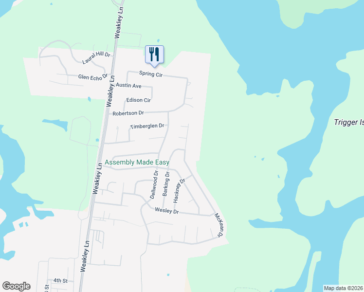 map of restaurants, bars, coffee shops, grocery stores, and more near 824 McKean Drive in Smyrna