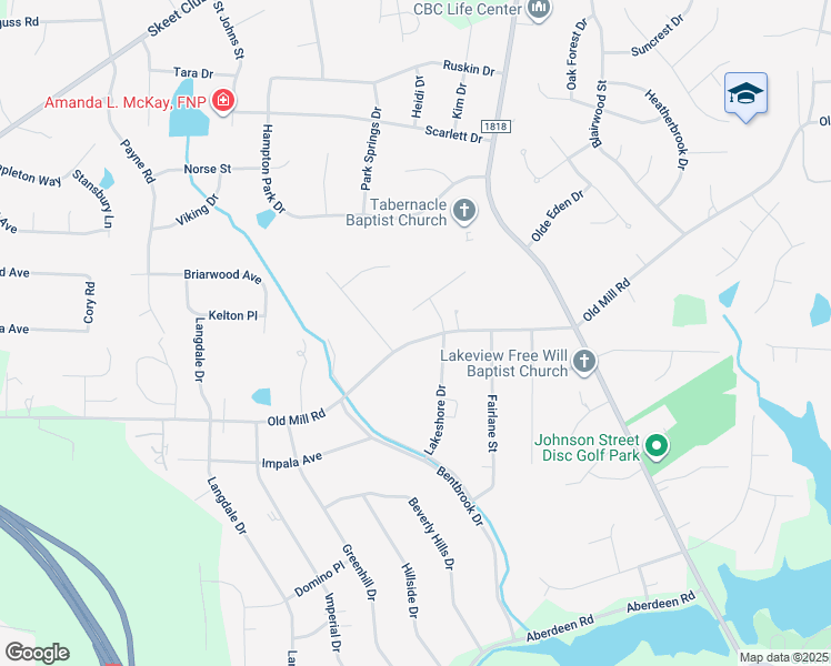 map of restaurants, bars, coffee shops, grocery stores, and more near 321 Old Mill Road in High Point