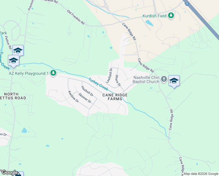 map of restaurants, bars, coffee shops, grocery stores, and more near 1829 Analee Drive in Nashville