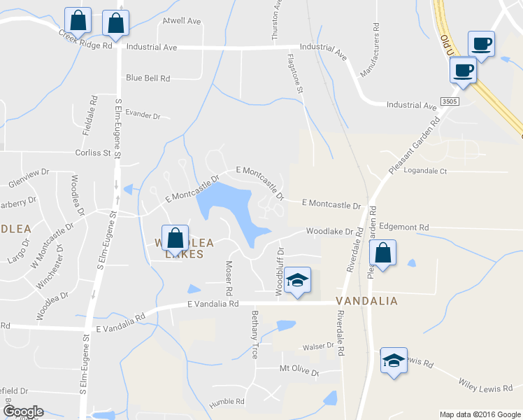 map of restaurants, bars, coffee shops, grocery stores, and more near 1 Portside Court in Greensboro