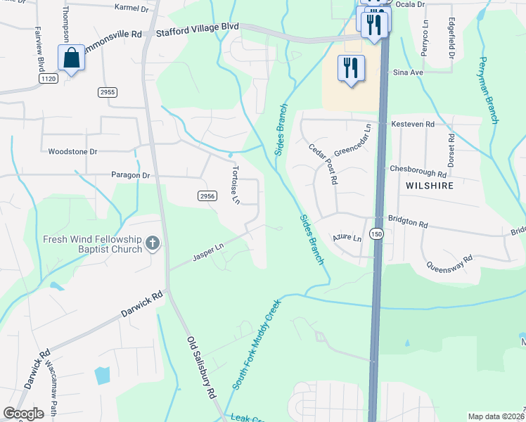map of restaurants, bars, coffee shops, grocery stores, and more near 1625 Heather Trace Lane in Winston-Salem