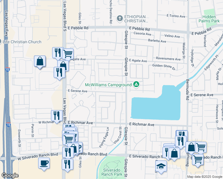 map of restaurants, bars, coffee shops, grocery stores, and more near 159 Twin Towers Avenue in Las Vegas