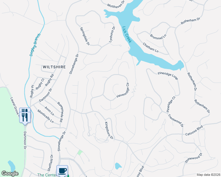 map of restaurants, bars, coffee shops, grocery stores, and more near 47 Havenridge Pl in Crossville