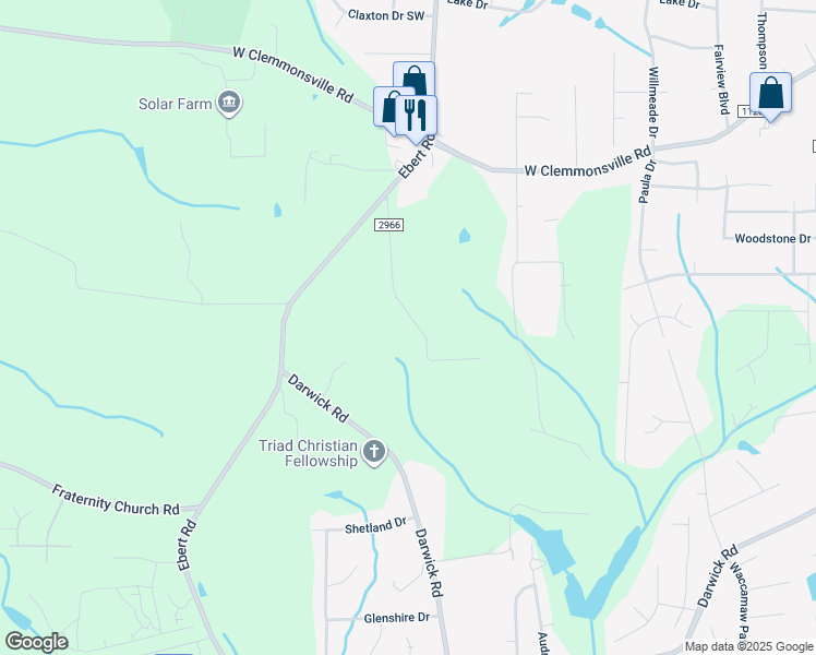 map of restaurants, bars, coffee shops, grocery stores, and more near 4370 Farris Road in Winston-Salem