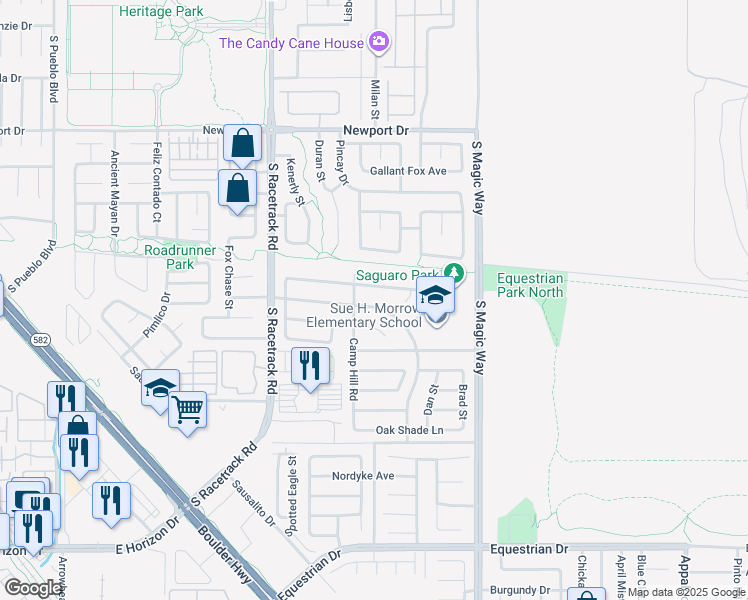 map of restaurants, bars, coffee shops, grocery stores, and more near 1036 Blue Lantern Dr in Henderson