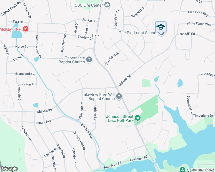 map of restaurants, bars, coffee shops, grocery stores, and more near 511 Old Mill Road in High Point