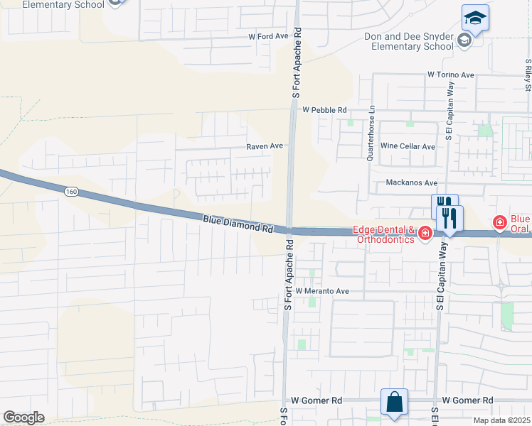 map of restaurants, bars, coffee shops, grocery stores, and more near in Las Vegas