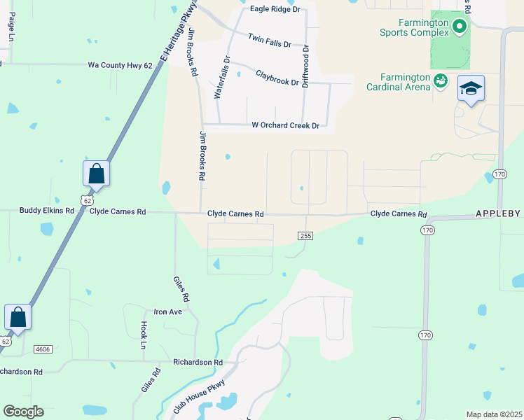 map of restaurants, bars, coffee shops, grocery stores, and more near 424 Caballo Street in Farmington