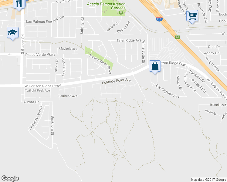 map of restaurants, bars, coffee shops, grocery stores, and more near 230 Serenity Crest Street in Henderson